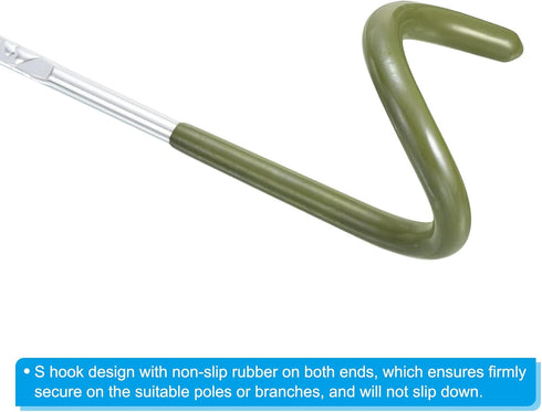 PATIKIL Camping Lantern Hook Hanger, 4 Pack Tent Lamp Hook for Outdoor Hiking, Olive Green
