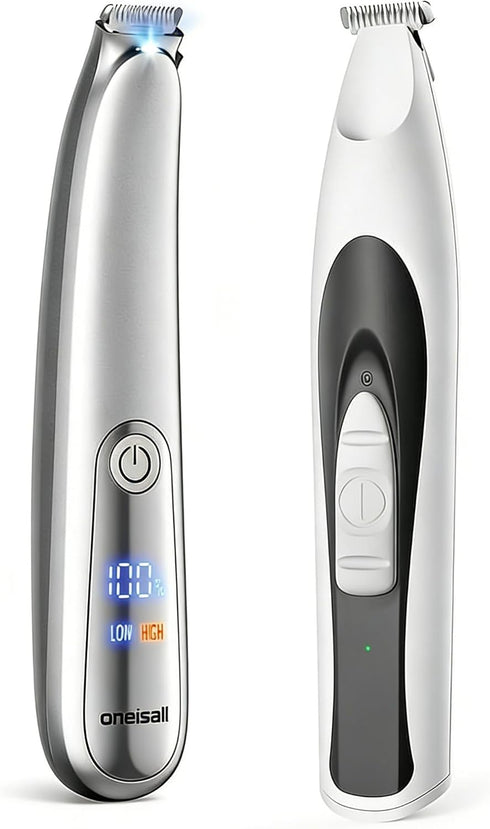 oneisall Low-Noise Dog Paw Trimmer with LED Light and Upgraded 2-Speed Dog