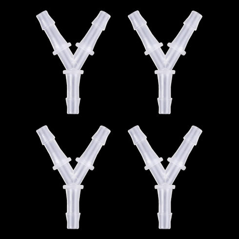 Aquarium Air Pump Connectors, 4 Pieces Y Shape Airline Tubing Connector for 3/16 in Air Line Fish Tank Accessories