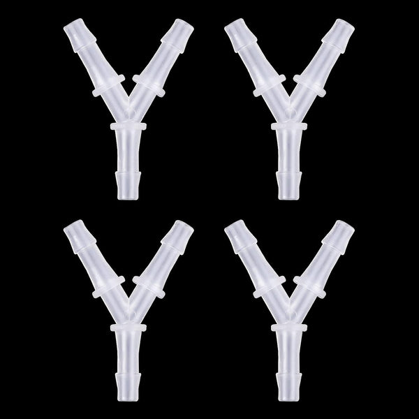 Aquarium Air Pump Connectors, 4 Pieces Y Shape Airline Tubing Connector for 3/16 in Air Line Fish Tank Accessories