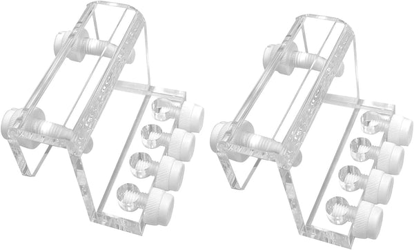Acrylic Aquarium Soft Tube Fixture Holder for Pump Soft Hose, 2 Pieces