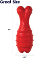 Petstages Grunt Fetch Stick Red Bunny Dog Toy - Fun Sound and Shape for Fetch Play