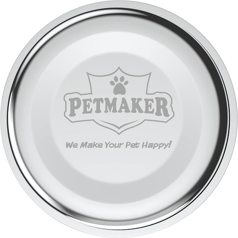 PETMAKER Stainless-Steel Hanging Pet Bowls, Large Feeder Dishes for Dogs & Cats, Set of 2, 48oz Each