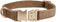 Soft Cotton Dog Collar with Metal Buckle Adjustable Heavy Duty Comfy Corduroy for Small Medium Large Dogs, Brown