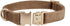 Soft Cotton Dog Collar with Metal Buckle Adjustable Heavy Duty Comfy Corduroy for Small Medium Large Dogs, Brown