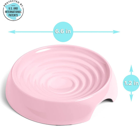CatGuru Cat Bowls, Whisker Stress Free Cat Food Bowl, Non Slip Shallow Dish for Feeding & Watering Supplies (Set of