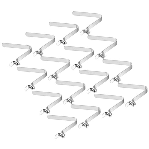 PATIKIL 6.4x5mm Kayak Paddle Snaps, 16 Pack Tent Pole Clips for Camping, Steel V Shaped Push Button Spring Clips