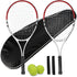 Pre-Strung Lightweight 27 Inch Tennis Racket, Recreational Adult Rackets for Men Women Students with Carry Bag