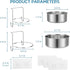 2 Pcs Small Wall Mounted Cat Bowls, Elevated Hanging Puppy Food and Water Bowls Stainless Steel Non-Spill Kitten Feeding Dish with Wall Mounted Hook for Small Pets (4x1.7'' & 4.7x2'')
