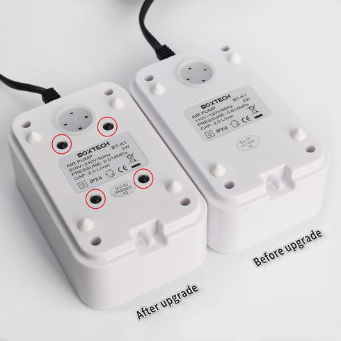 boxtech Ultra Quiet Aquarium Air Pump, 2 Watt Fish Tank Bubbler for 1-30 Gallon Oxygen Aeration