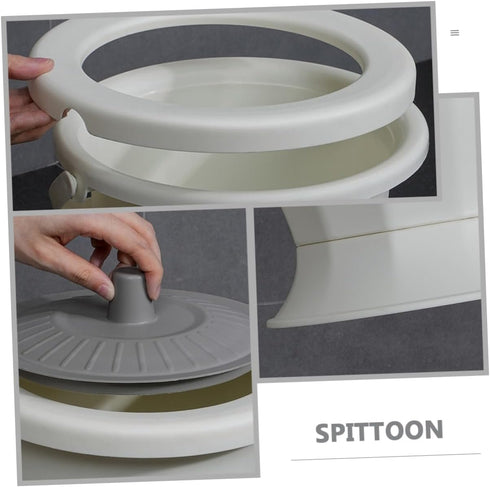 SOPOTUTU Portable Chamber Pot with Lid for Adults Reusable Spittoon Urinal Bucket for Home and Travel Durable Plastic