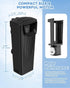 Aquarium Power Filter (3.5W), Silent Low-Water Filter for Small Fish Tank up to 15 Gallon, Black