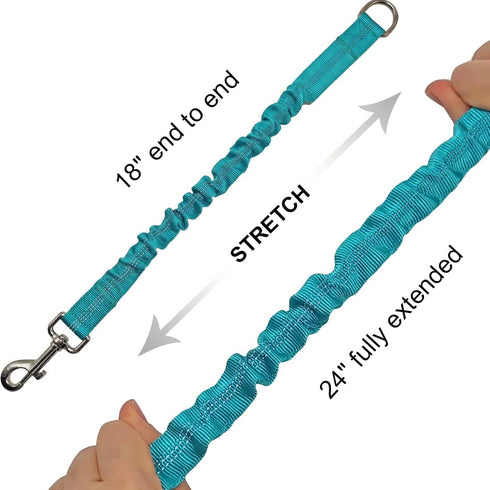 BTINESFUL Bungee Dog Leash Extension - 18” Dog Shock Absorber Extender for Walking, Jogging, and Training