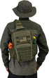 Pack Backpack Rover Sling Tactical Shoulder Sling Bag with Bottle Holder Crossbody Chest Bag, Olive