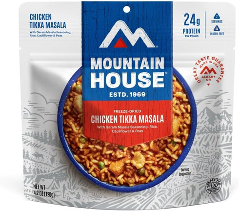 Mountain House Chicken Tikka Masala | Freeze Dried Camping Food | 2 Servings | Gluten-Free