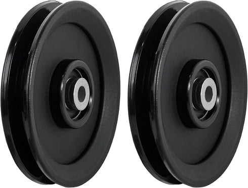 Luwint 4.5” Bearing Pulley Wheel, Pulley Replacement Home Gym System Equipment Parts Cable Machine