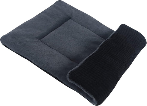 Reversible Dog Bed Mat - Plush and Corn Velvet Soft Warm Cushion, Washable Sleeping Mattress for Small Medium Large