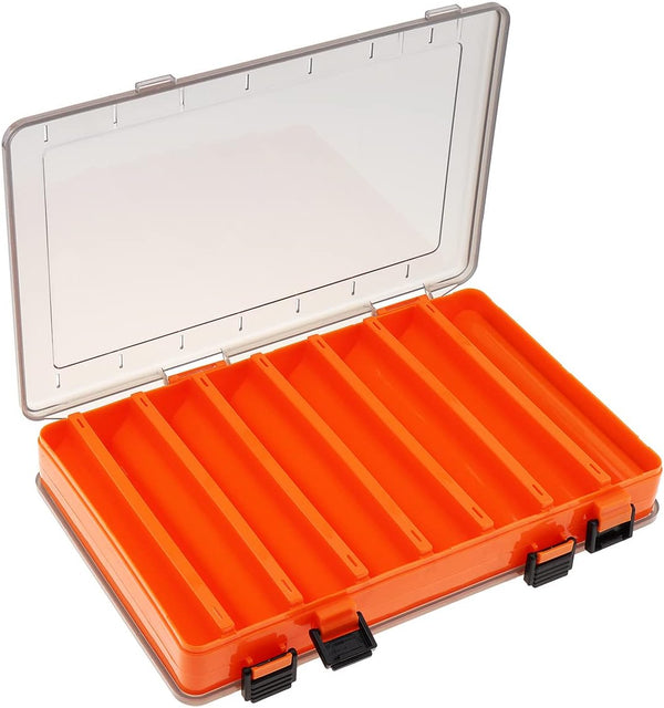 OriGlam Double Sided Fishing Tackle Box Organizer, 14 Compartments for Fishing Lures, Bait Storage, Jewelry Beads