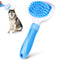 Dog Bath Brush with Soft Silicone Bristles, Rubber Scrubber for Grooming Short and Long Hair Pets (Blue)