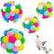 MAIYU Cat Toy Balls (4 PCS) - Colorful Interactive Cat Ball Toy with Built-in Bell, Soft Pompom Balls for Indoor Cats