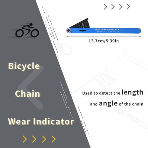 Gugxiom Bike Chain Checker, Aluminum Alloy Tool for Detecting Chain Length and Angle, Compatible with Most Chains