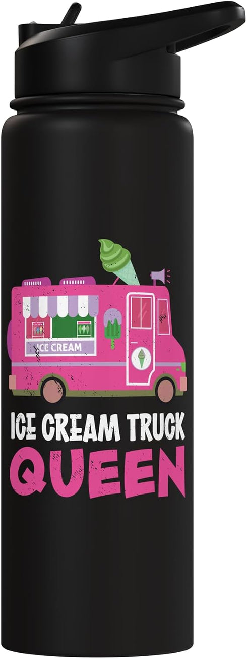Classic Ice Cream Truck Driver Nostalgic Vehicle Frozen Ice Cream Truck Queen Dessert Ice Cream Truck Driver Stainless