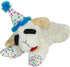 Multipet Lamb Chop Dog Plush Toy w/Birthday Hat - Squeaky Toy for