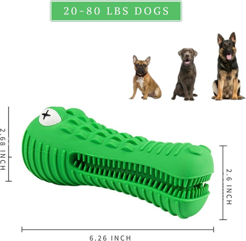 Dog Chew Toys for Aggressive Chewers – Alligator Dog Chew Toy for Large, Medium & Small Dogs, Tough Rubber