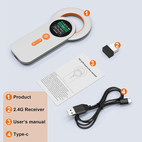 symcode (2.4GHz 1.44 ISO11784 ISO11785 Pet Microchip Scanner Rechargeable RFID EMID Micro Chip Reader Scanner