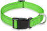 Reflective Dog Collar with Buckle - Adjustable Safety Nylon Collars for Small Medium Large Dogs, Grass Green M