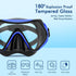 JRing Set 180 Swimming, Snorkeling Gear for Adults, Snorkel Mask with Degree Tempered Glass Anti Fog Goggles Scuba Dry