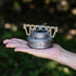 iBasingo Ti2001C Ultralight Titanium Camping Alcohol Stove 60ml Portable Mini Spirit Burner with Stand for Outdoor