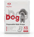 60 Male Dog Diapers - Absorbent Dog Wraps Belly Bands for Dogs with Leak Protection, Excitable Urination, Incontinence