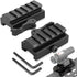 Low Profile Picatinny Riser Mount, Rail Riser Mounts Adaptor with QD Lever Lock Quick Release & 5 Slots for Scope Rings