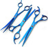 7.0in Titanium Professional Pet Grooming Scissors Set, 3pcs Straight & Thinning & Curved for Dog Grooming
