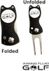 Premium 5-in-1 Golf Divot Repair Tool and Ball Marker, Club Tee, Putting Alignment, Switchblade Design Gift