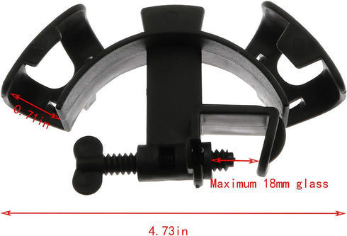 Maxmoral 2pcs Adjustable Plastic Aquarium Water Tube Clamp, Fish Tank Pipe Holder Fixed Clips (Black)