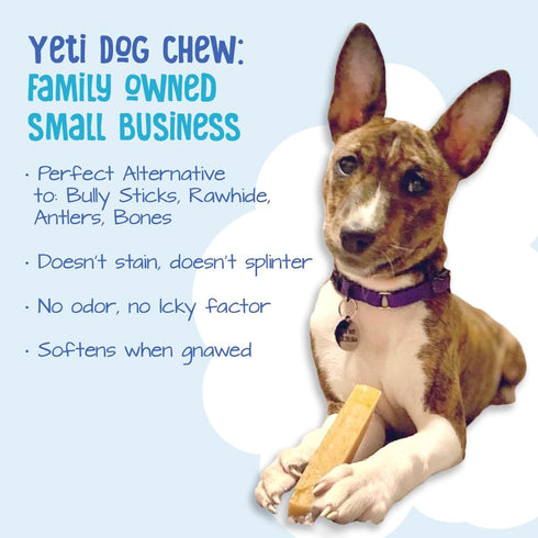 Yeti Dog Chew - Healthy Long Lasting Yak Cheese Chews for Large, Medium, Small Dogs - 7 oz