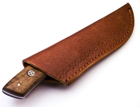 Rare Custom Damascus Fuller Gut Hook Knife, Skinning Knife, Hunting Knife, Outdoor Knife, Camping Knife, Color Wood