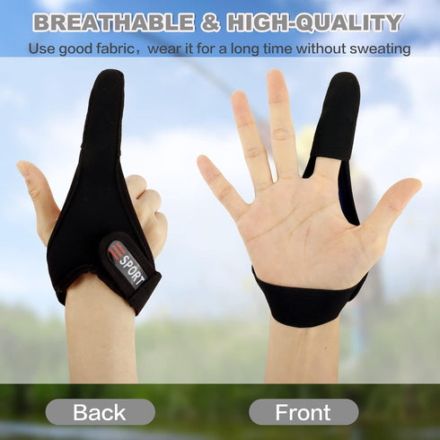 Single-Finger Gloves, 3 Pack Anti-Slip Fishing Glove, Index Finger Neoprene Professional Protector for Outdoor