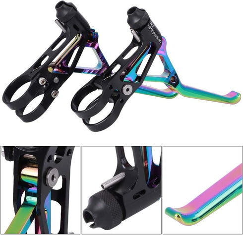 Keenso Ultralight Aluminum Alloy Bike Brake Levers, Oil Slick Cycling Accessory for Road/Mountain Bikes