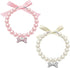 2 Pcs Dog Cat Pearl Collar Necklace, Fancy Rhinestone Bone Jewelry for Girl Cat Puppy Dogs (Pink+White)
