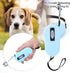Retractable Dog Pet Leash, Heavy Duty Nylon Reflective Tape, Light Blue