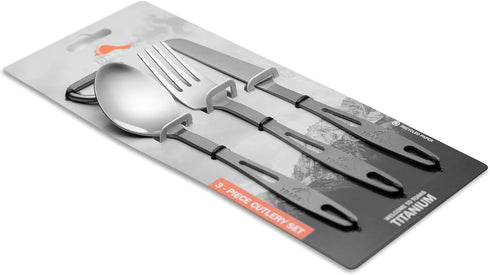 TOAKS Titanium 3-Piece Cutlery Set for Outdoor Use