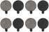 Semi Metal Brake Pads, 4 Pairs for 10inch Electric Scooter Brake Disc Rotor