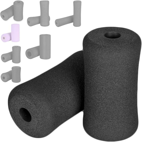 Sponge Foam Foot Pad Roller Pair for Replacing Gym Equipment, Suitable for 1-inch Rod