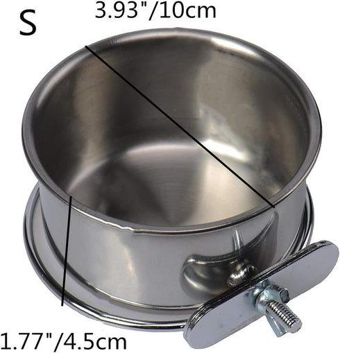Durable Crates Cages Dog Parrot Puppy Pet Food Water Bowl S M L New by redcolourful