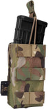 KRYDEX Tactical MOLLE Open-Top 5.56mm Mag Pouch, Single/Double/Triple with MOLLE Strap for M4 M16
