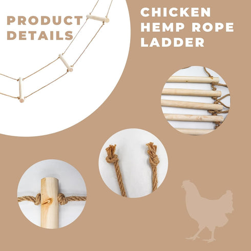 Oooct 138 16 Inch Extra Long Chicken Perch Stand, Natural Wood Chick Swing Toy for Coop, Chicken Coop Accessories