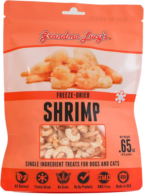 Grandma Lucy's Freeze-Dried Treats, Single Ingredient Shrimp, 0.65 oz